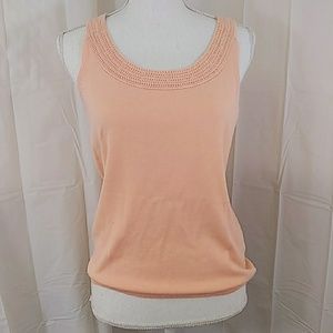 Talbots

Womens

Size M

Peach Knit Tank Top